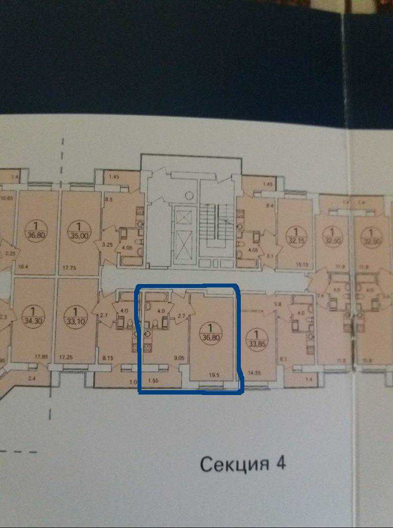 1-комнатная квартира, 36.8 м² - фото 10