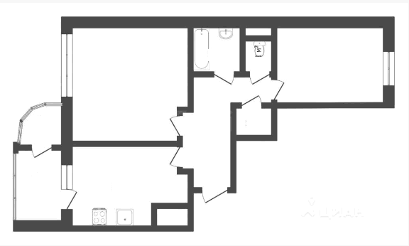 2-комнатная квартира, 59 м² - фото 12