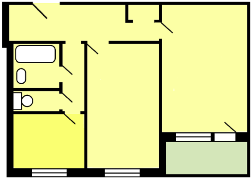 2-комнатная квартира, 45 м² - фото 11