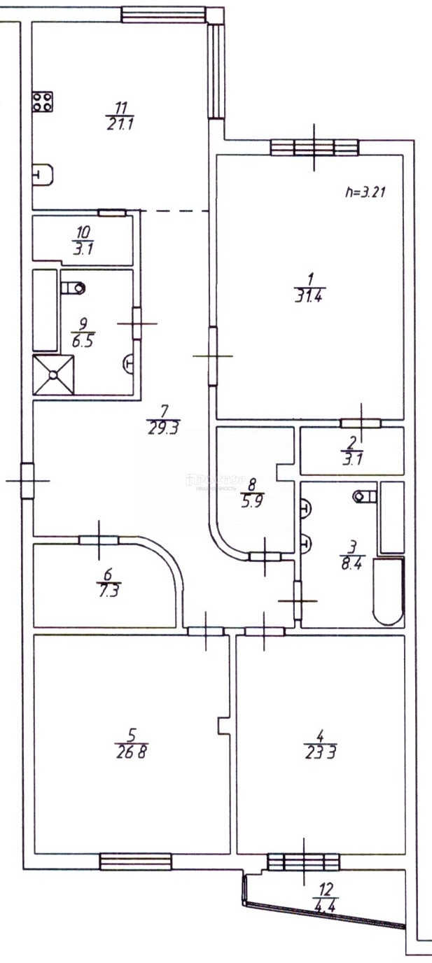 3-комнатная квартира, 173.5 м² - фото 30