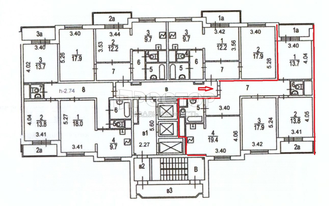 3-комнатная квартира, 89.1 м² - фото 29