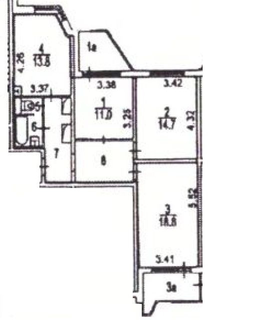 3-комнатная квартира, 75.8 м² - фото 13