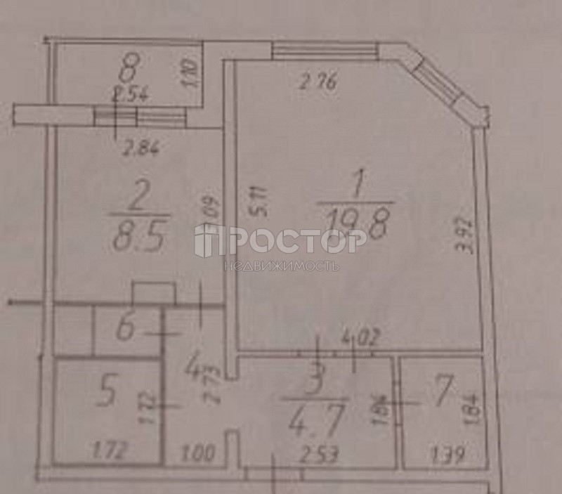 1-комнатная квартира, 43.7 м² - фото 32