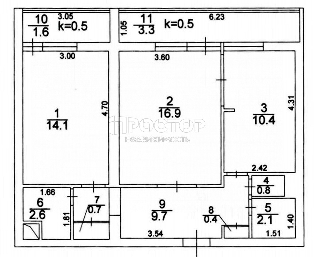 2-комнатная квартира, 62.6 м² - фото 30