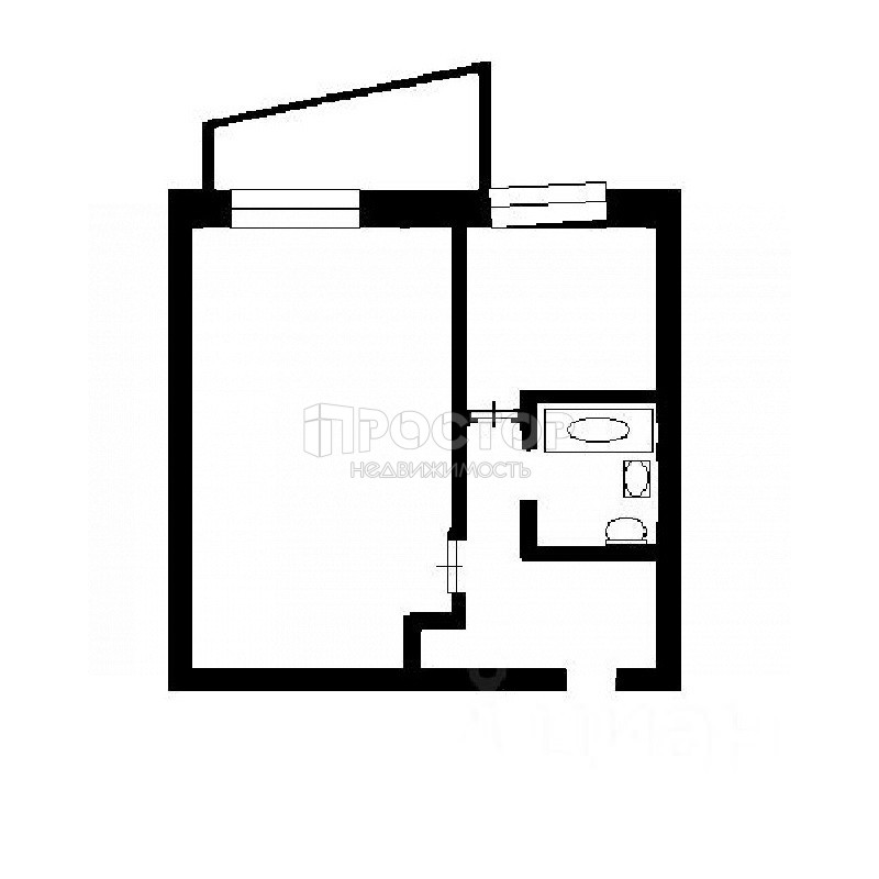 1-комнатная квартира, 36 м² - фото 6