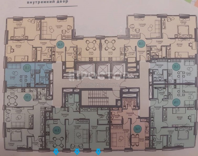 3-комнатная квартира, 65 м² - фото 3