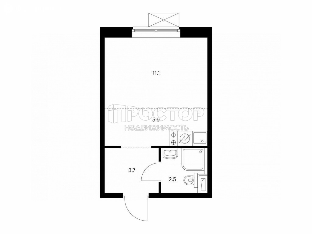 Студия, 25 м² - фото 26