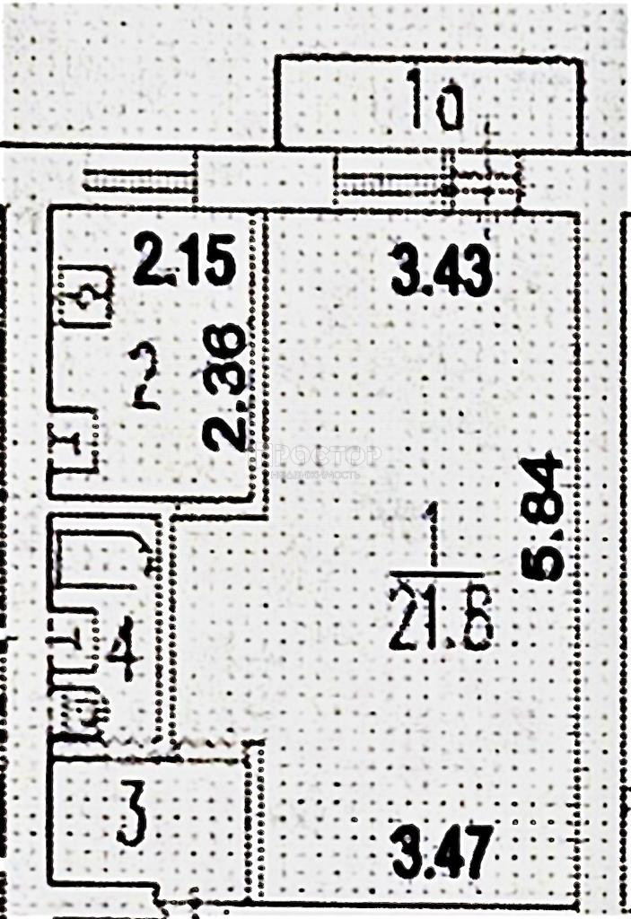 1-комнатная квартира, 32 м² - фото 23