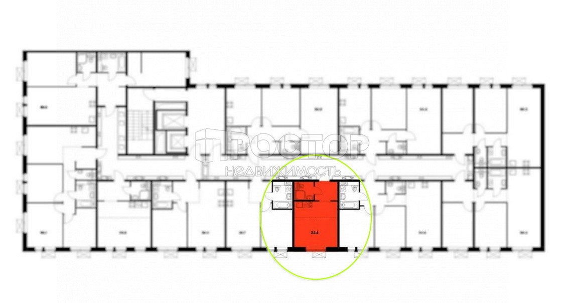 Студия, 24 м² - фото 10