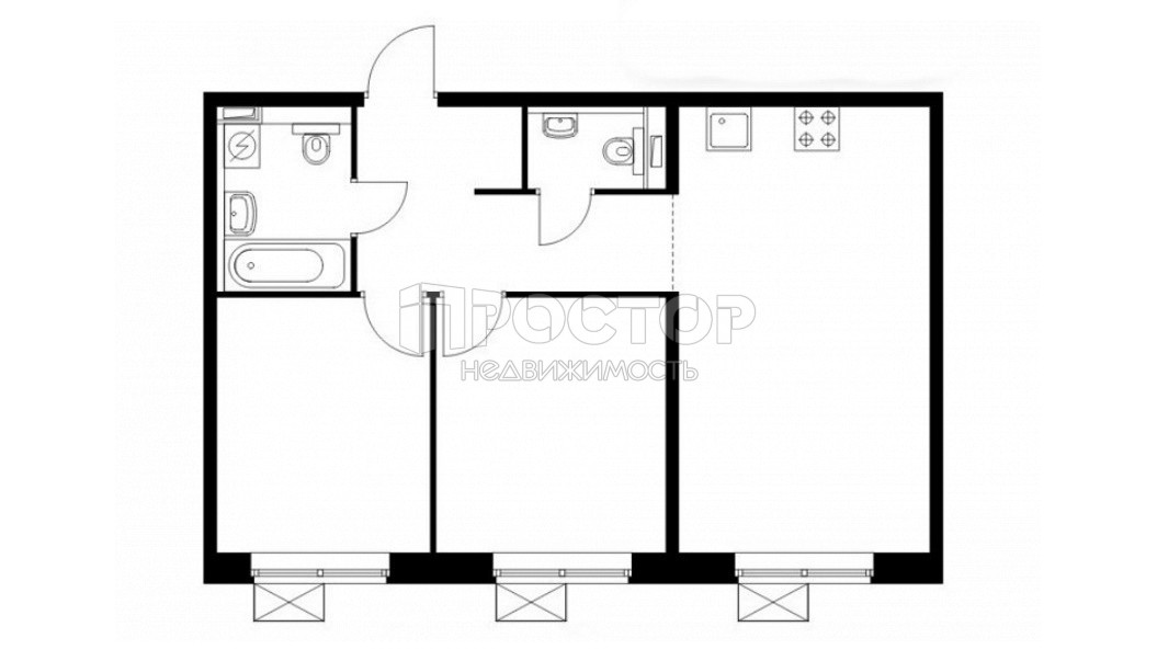 2-комнатная квартира, 56 м² - фото 7