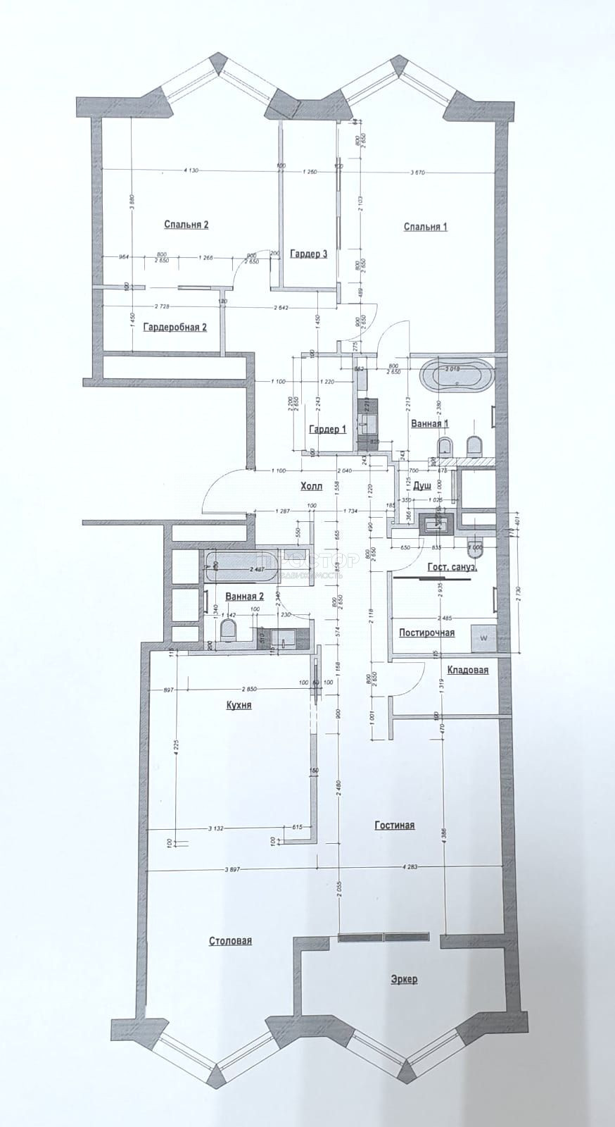 3-комнатная квартира, 151.9 м² - фото 26