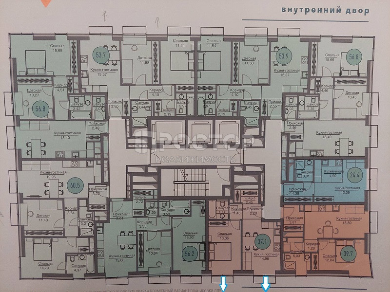 2-комнатная квартира, 37.1 м² - фото 3