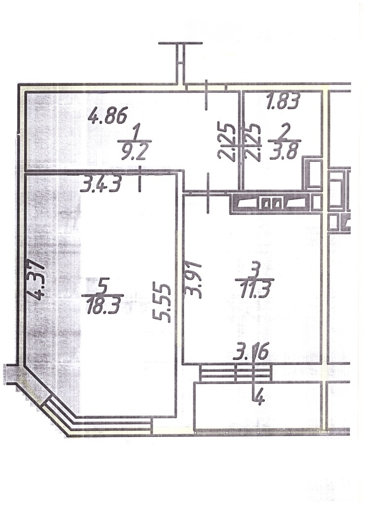 1-комнатная квартира, 45.8 м² - фото 3