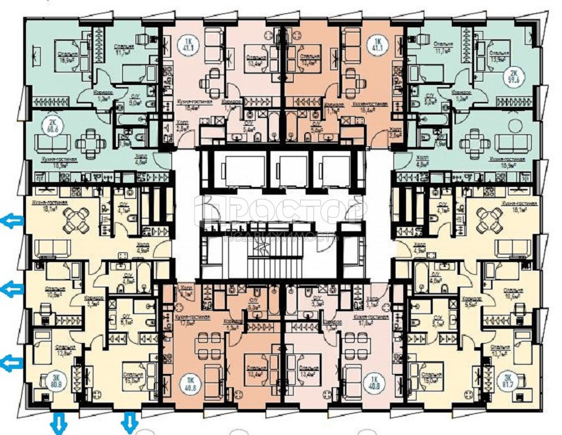 3-комнатная квартира, 80 м² - фото 7