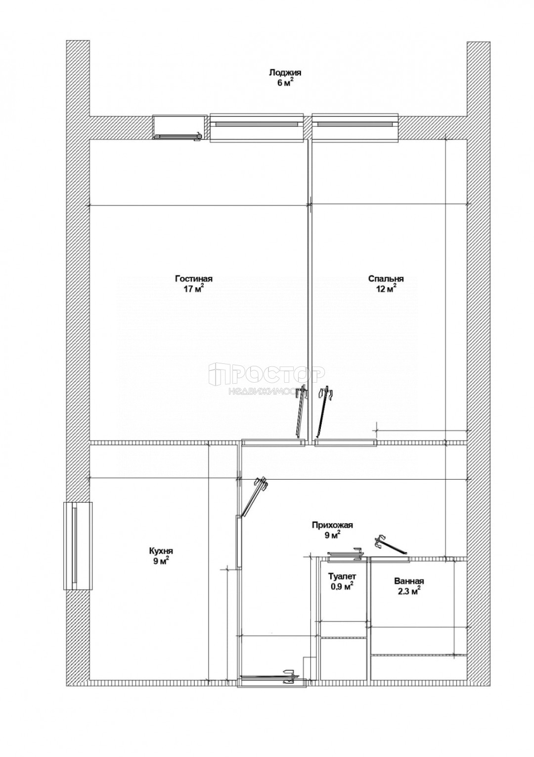 2-комнатная квартира, 53.5 м² - фото 8