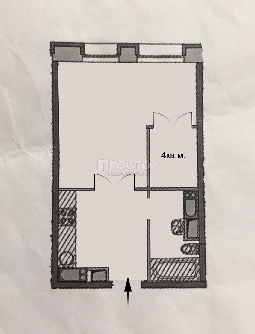 1-комнатная квартира, 33.5 м² - фото 11