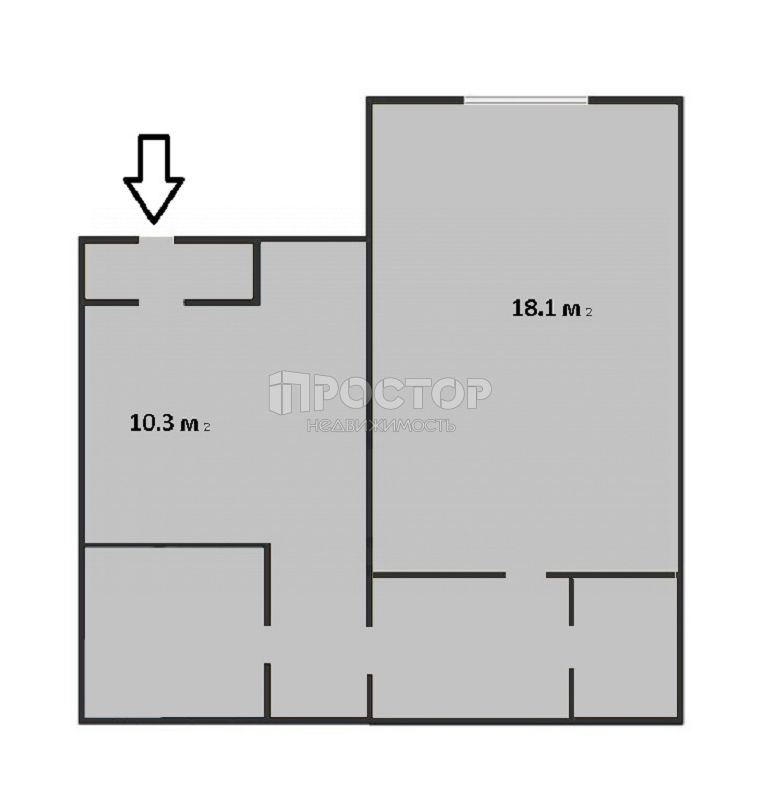 1-комнатная квартира, 38.2 м² - фото 20