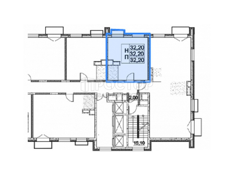 1-комнатная квартира, 32.2 м² - фото 7