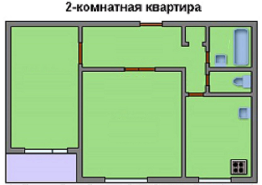 2-комнатная квартира, 52 м² - фото 7