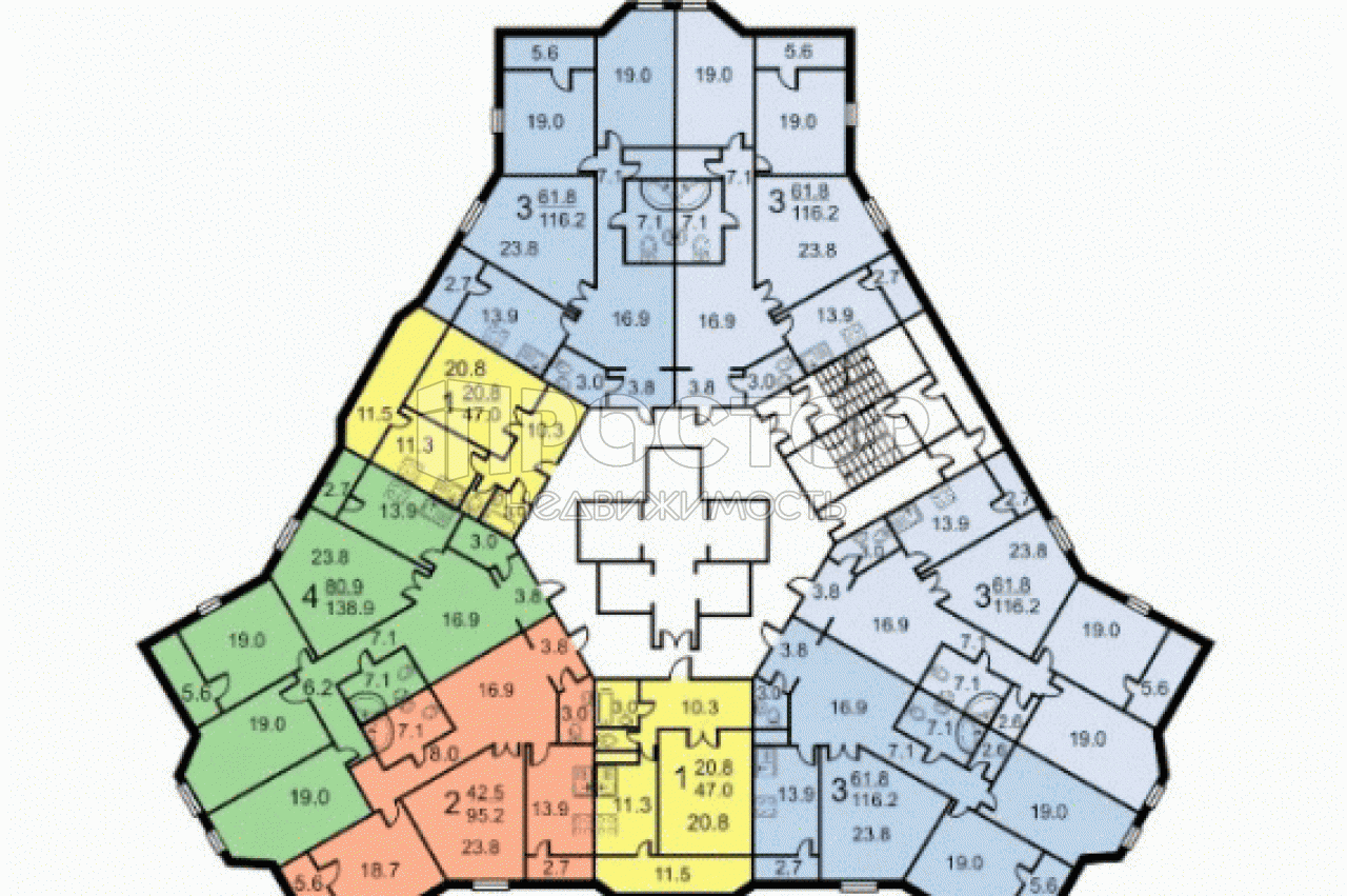 3-комнатная квартира, 117 м² - фото 12