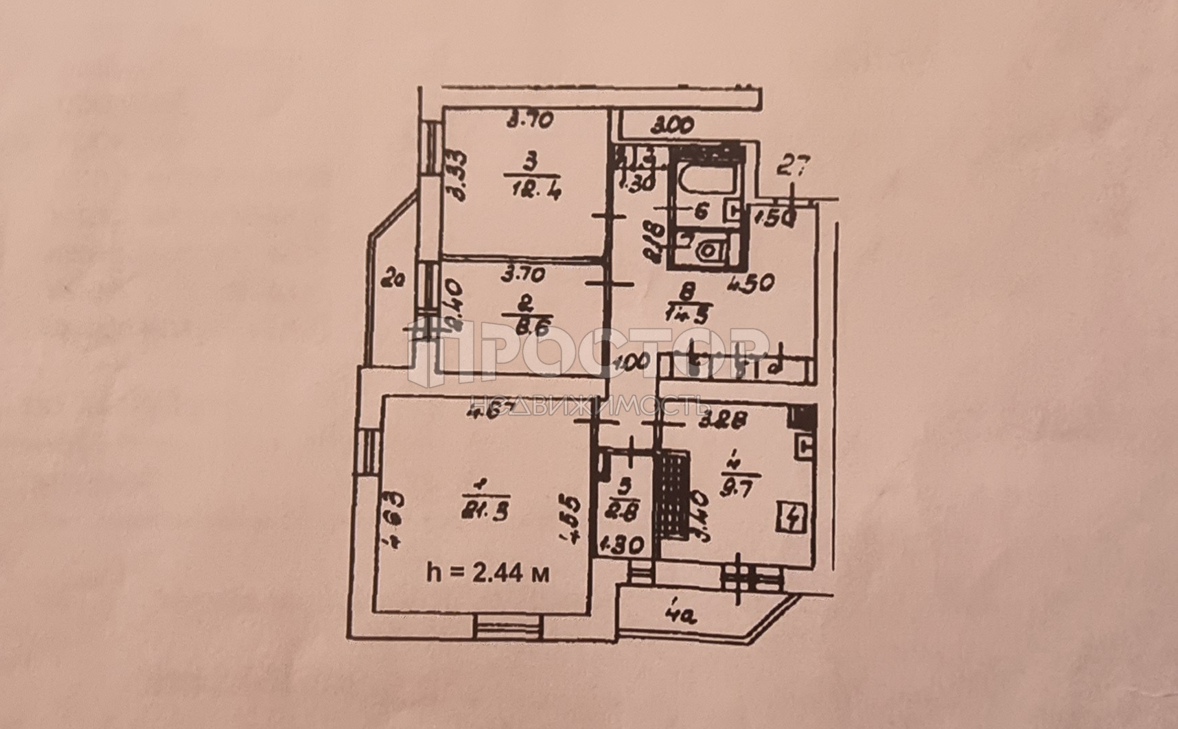 3-комнатная квартира, 76 м² - фото 30