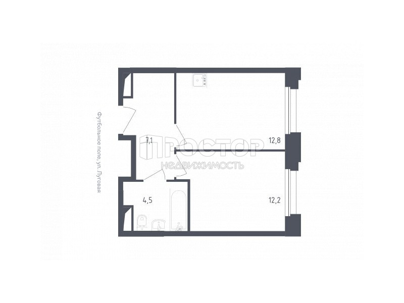1-комнатная квартира, 36.6 м² - фото 7