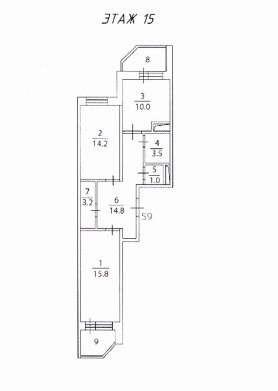 2-комнатная квартира, 63 м² - фото 6