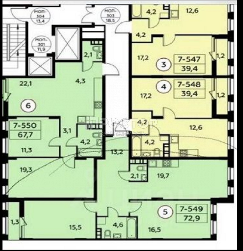 2-комнатная квартира, 74 м² - фото 23