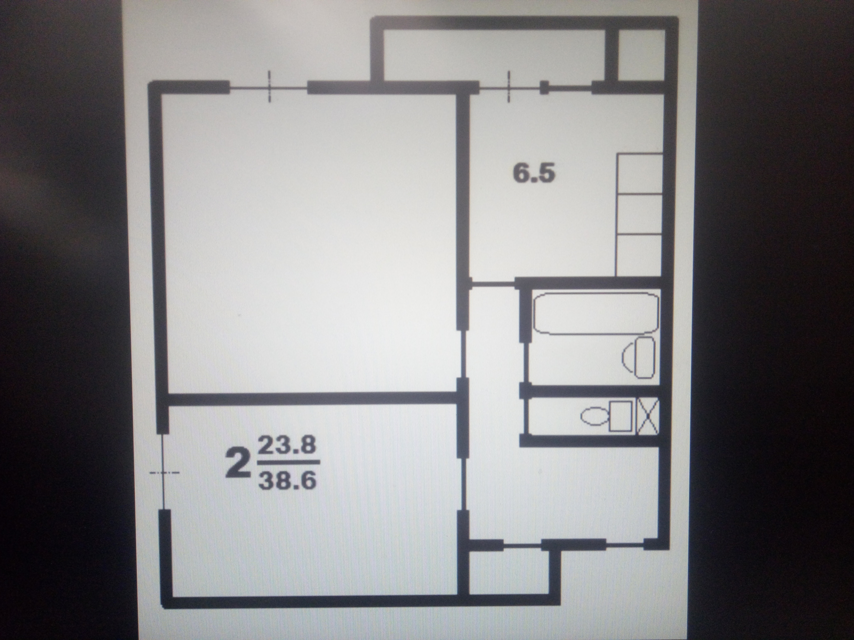 2-комнатная квартира, 38.6 м² - фото 5