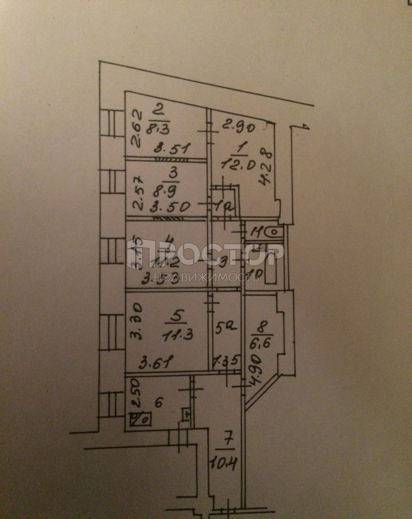 5-комнатная квартира, 90.8 м² - фото 2