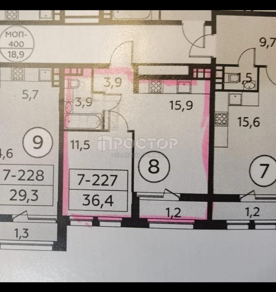 2-комнатная квартира, 40 м² - фото 3