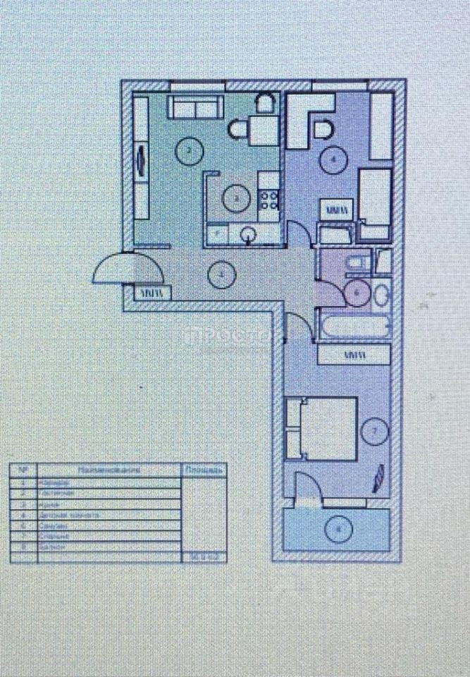 2-комнатная квартира, 52.2 м² - фото 13