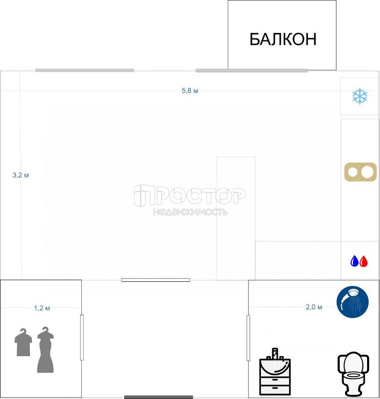 Студия, 28.1 м² - фото 24