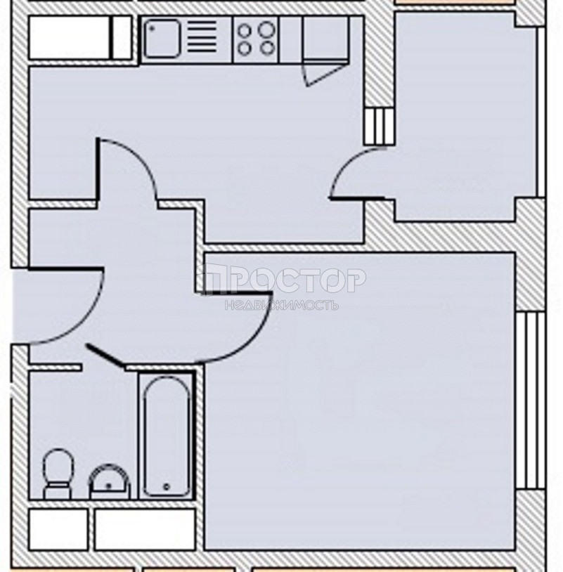 1-комнатная квартира, 35.6 м² - фото 9