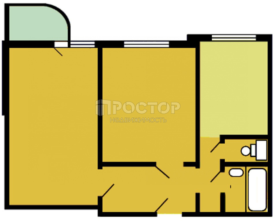 2-комнатная квартира, 60 м² - фото 8