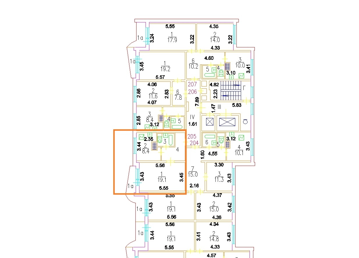 1-комнатная квартира, 38 м² - фото 18