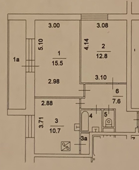 2-комнатная квартира, 51 м² - фото 16