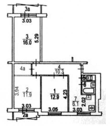 3-комнатная квартира, 64 м² - фото 18