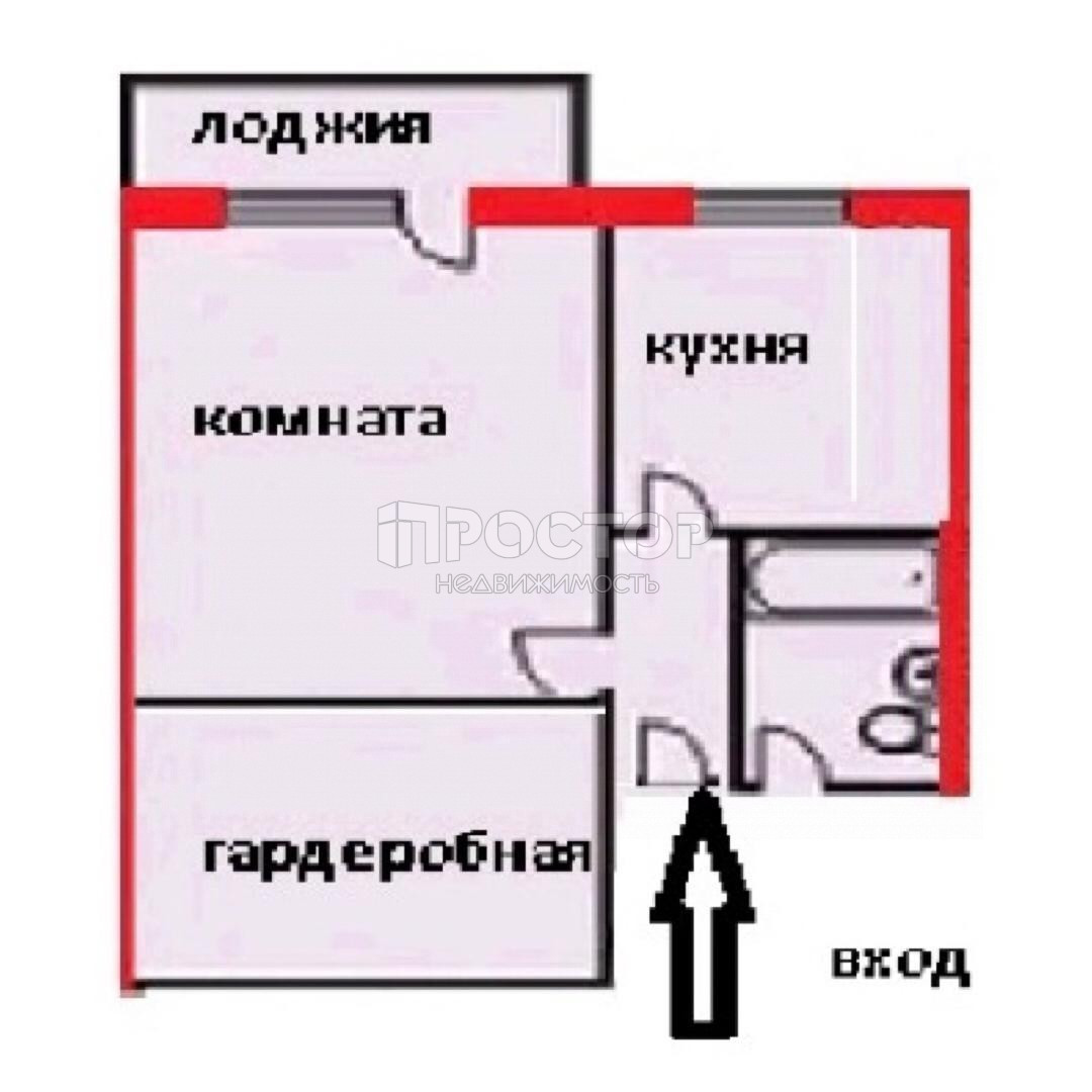 1-комнатная квартира, 33 м² - фото 9