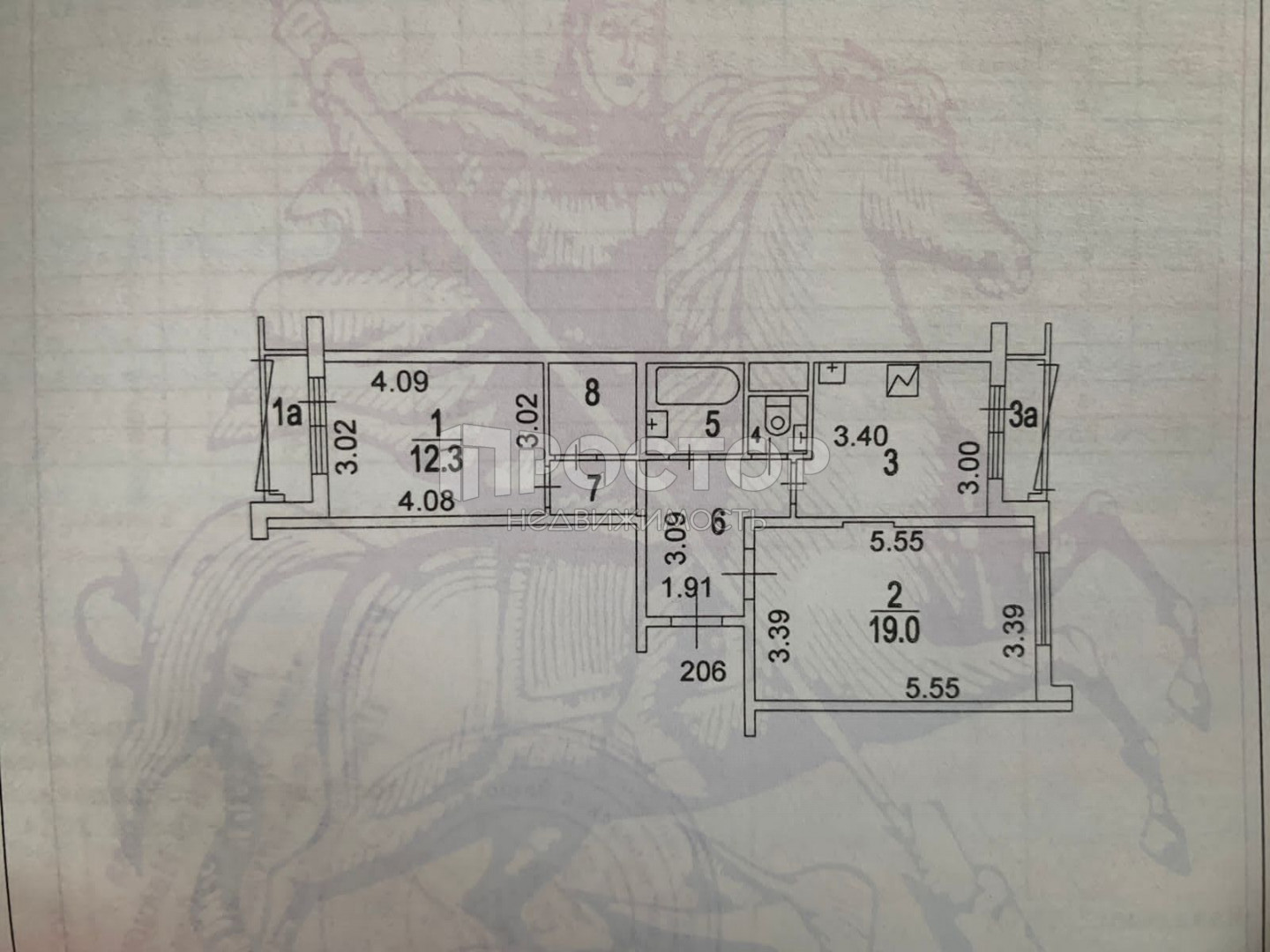 2-комнатная квартира, 57.9 м² - фото 26