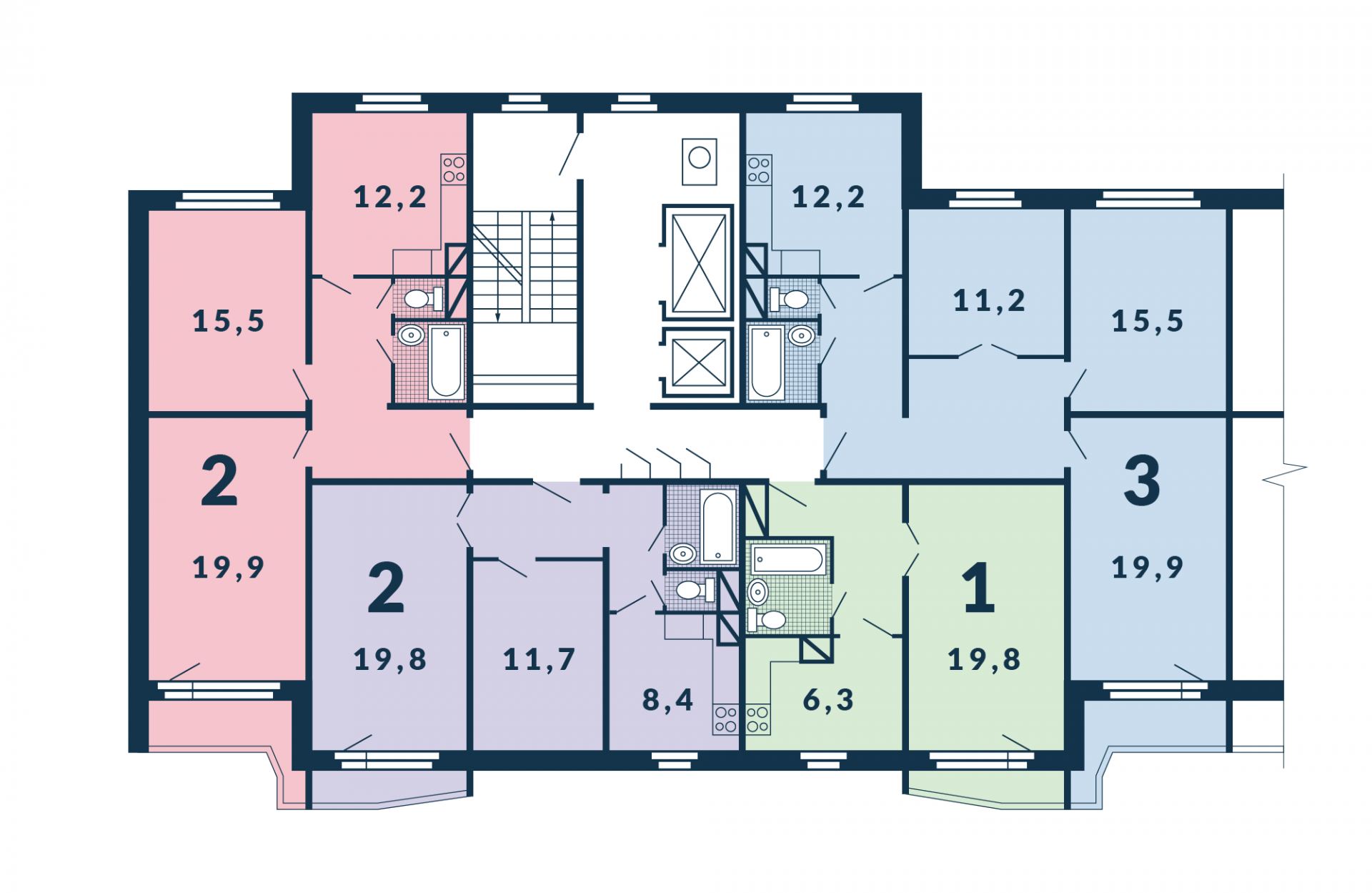 2-комнатная квартира, 59 м² - фото 2