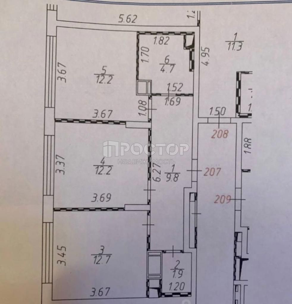 2-комнатная квартира, 54 м² - фото 15