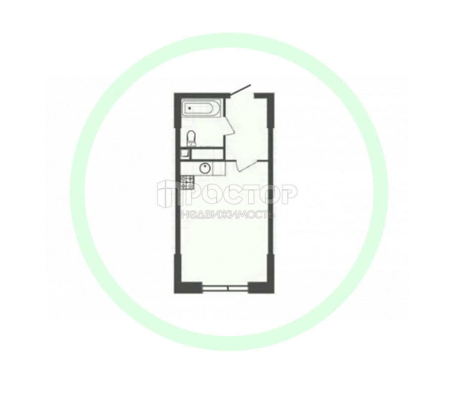 Студия, 27 м² - фото 13