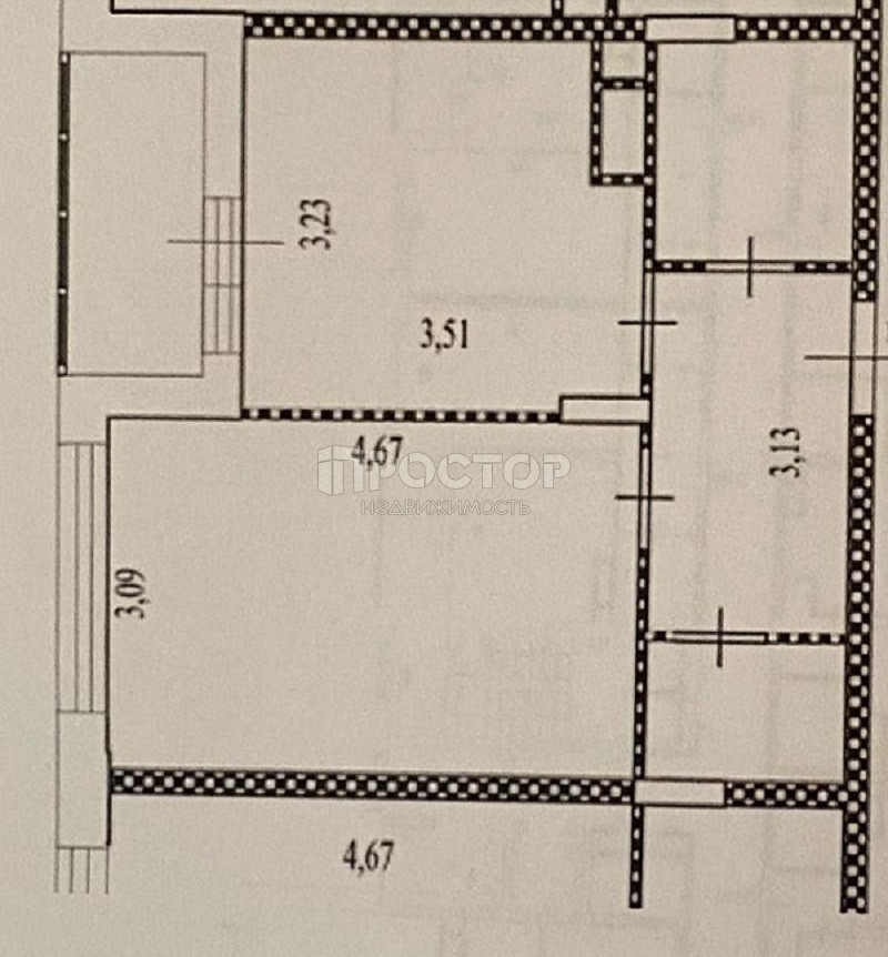 1-комнатная квартира, 37.6 м² - фото 25