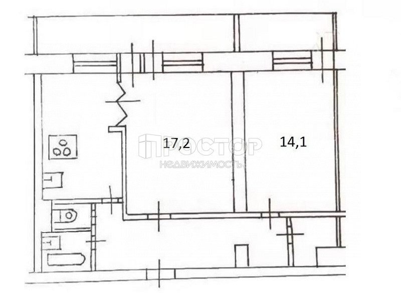 2-комнатная квартира, 58.7 м² - фото 22