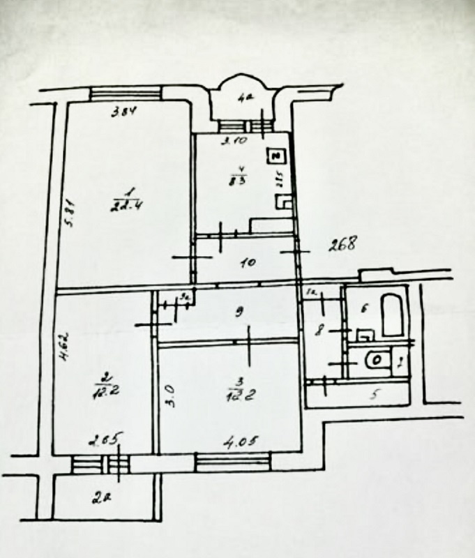 3-комнатная квартира, 77 м² - фото 3