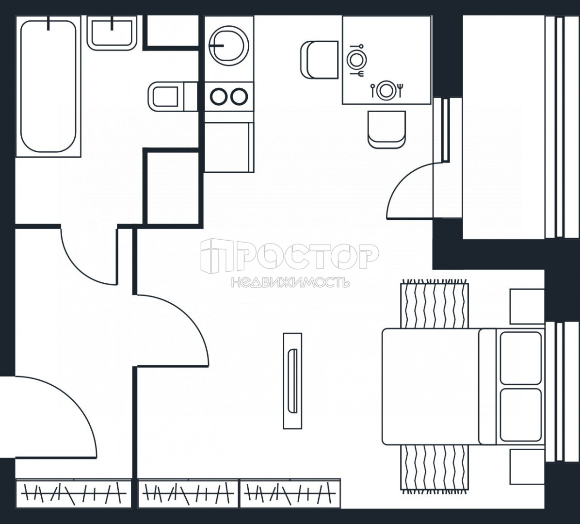 Студия, 27 м² - фото 2