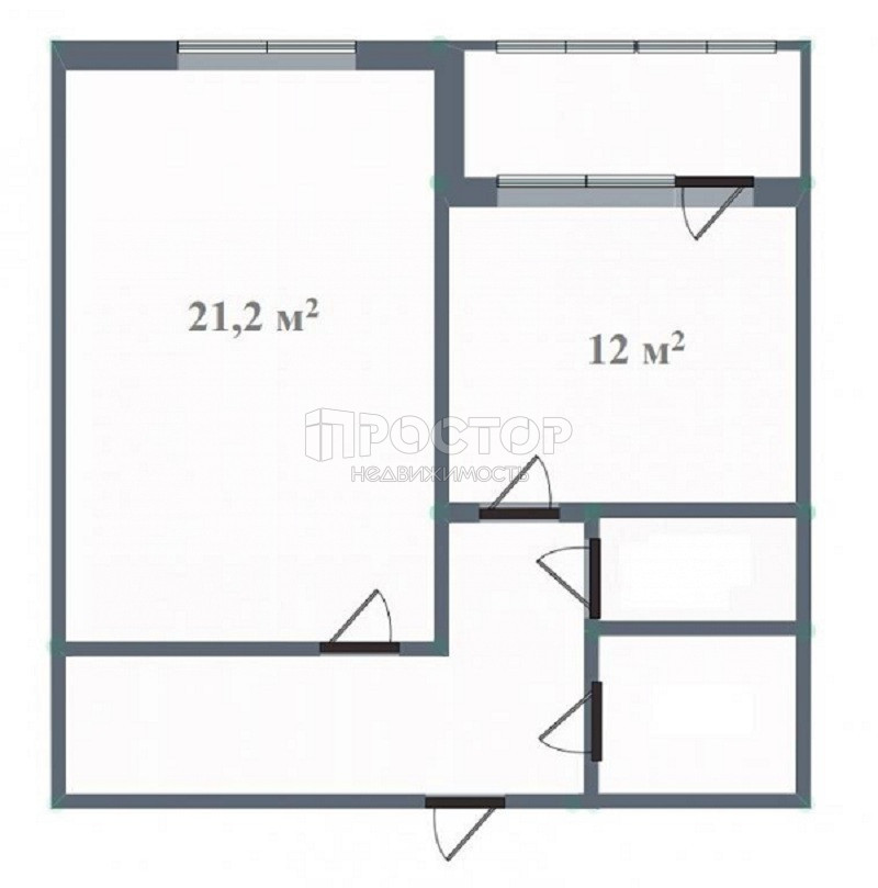 1-комнатная квартира, 47.5 м² - фото 14