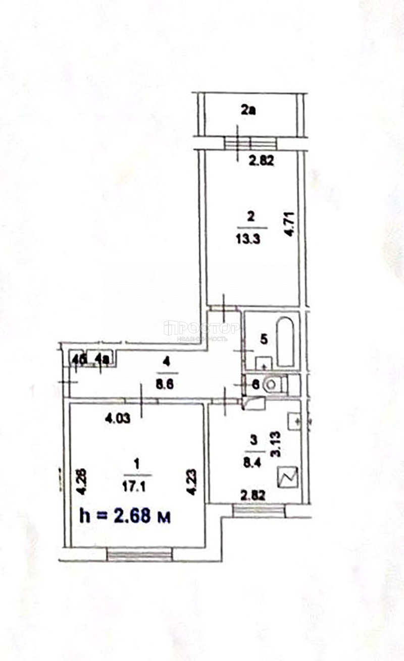 2-комнатная квартира, 52 м² - фото 20