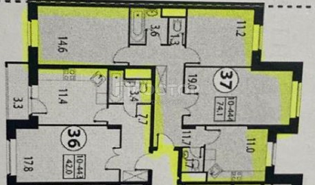 3-комнатная квартира, 78 м² - фото 11